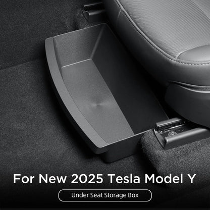 For Tesla New Model Y 2025 Juniper Launch Under Seat Storage Box Case Car Seat Organizer Vehicle Underseat Drawer Tray Accessory Beauty World Shop