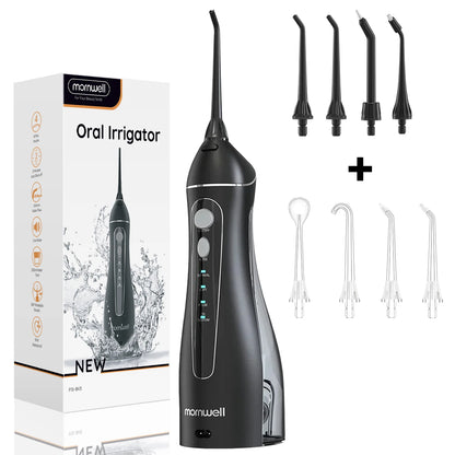 Water Floss Portable Cordless F18 Water Flosser 3 Cleaning Modes Waterproof Rechargeable Water Cleaner 4 Nozzles Clean Gums Beauty World Shop