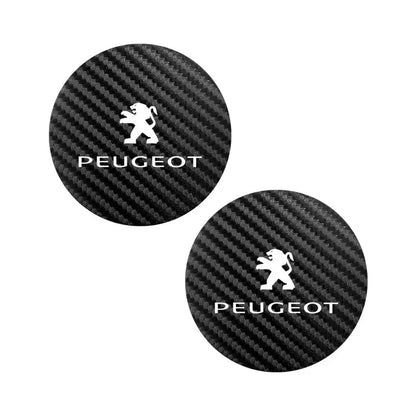 2Pcs Car coaster water anti slip pad silicone waterproof interior accessories For New Peugeot 206 208 207 3008 308 2008 107 508 Beauty World Shop