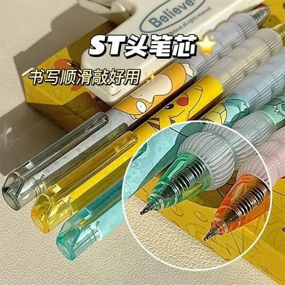 5pcs Pokemon Pen Set Pikachu Squirtle Charmander, Press Gel Pen Cute Anime School Office Supplies Stationery Gift for Kids Beauty World Shop