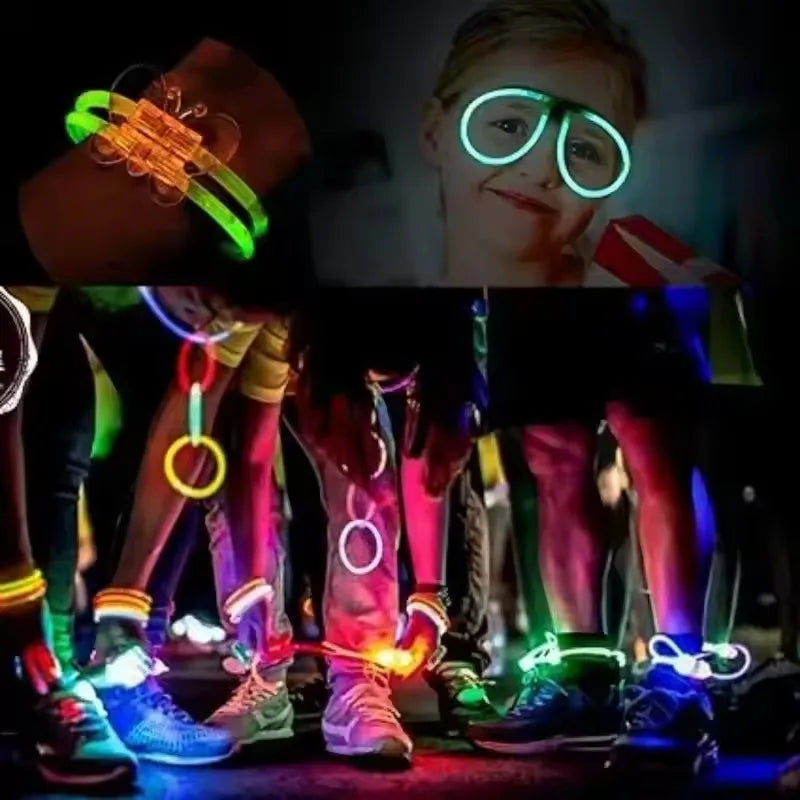 50/100Pcs Fluorescence Sticks Party Multicolor Glowing Stick Bright Colorful Light Bright Bendable Glow Bracelet Party Supplies Beauty World Shop