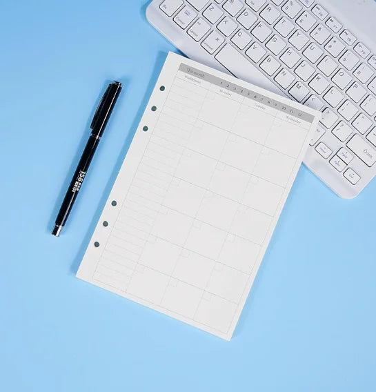45 Sheets A5 A6 A7 Loose Leaf Notebook Refill Spiral Binder Inner Page Line Blank craft  Grid Inside Paper Stationery Beauty World Shop