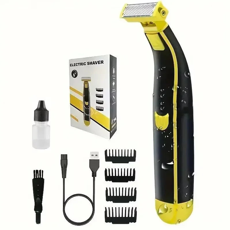 XMSJ Electric Shaver Wet and Dry Razor Double-sided Blade USB Rechargeable Portable Travel T-Shaped Hair Beard Trimmer Beauty World Shop