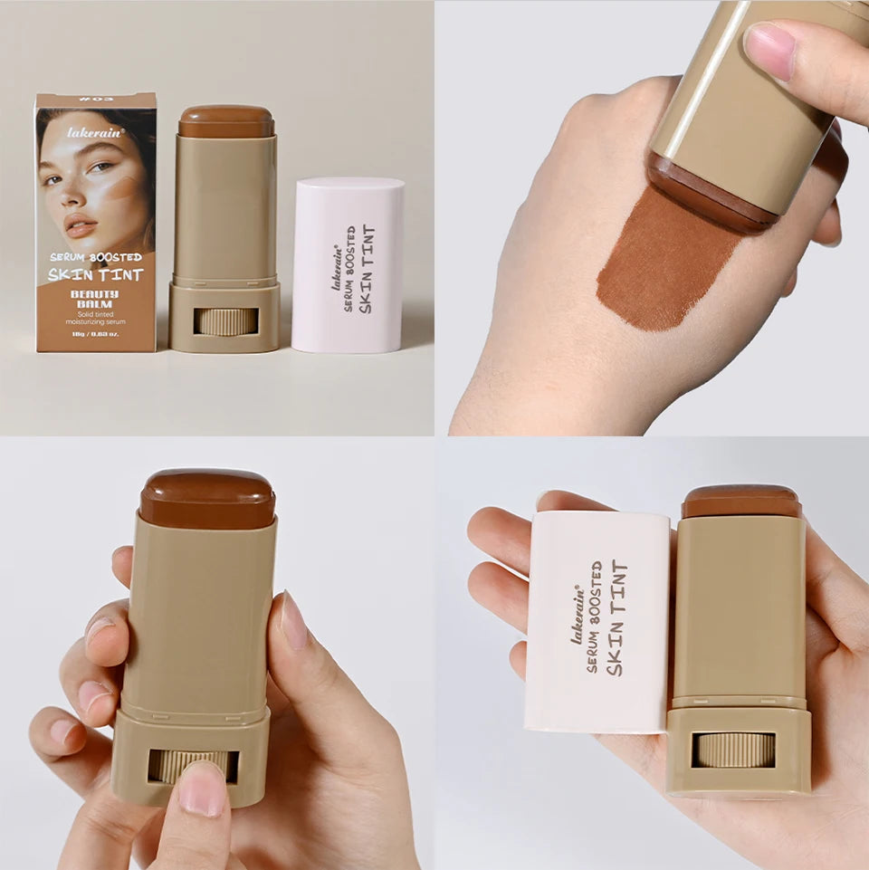 Skin Tint Stick Waterproof Nourishing Solid Tinted Serum Foundation Skin Tint Balm Face Tinted Face Contour Stick Makeup Beauty World Shop