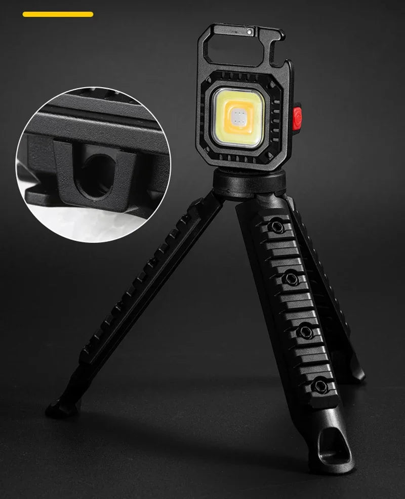 Mini LED Flashlight Magnetic COB Outdoor Camping Pocket Work Light 800 Lumens USB Rechargeable 7 Modes Spotlights Beauty World Shop