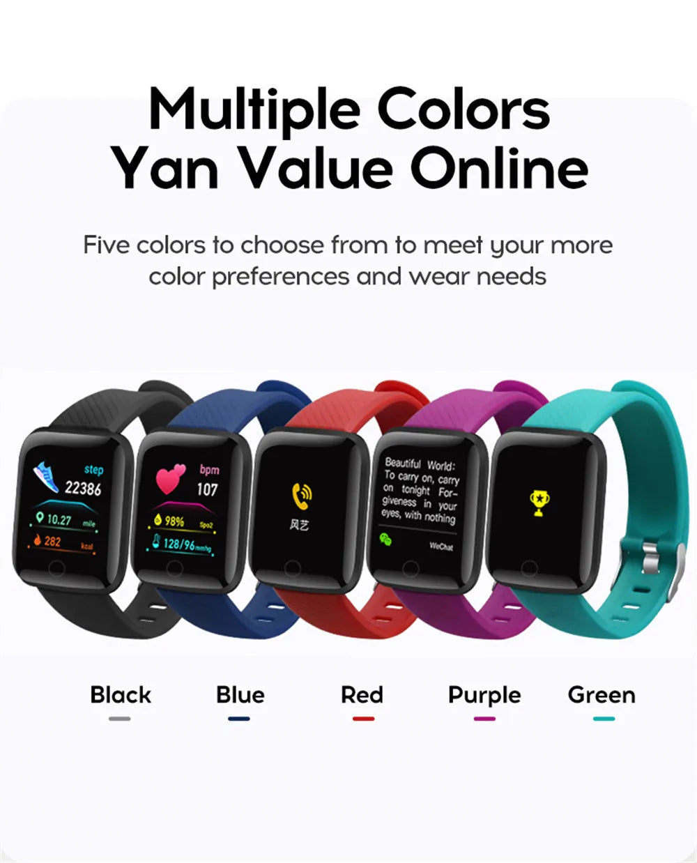 Smartwatch Men Women Wristwatches Smart Watch Message Fitness Monitor Bracelet Birthday Gift Electronic Clock For Android IOS Beauty World Shop
