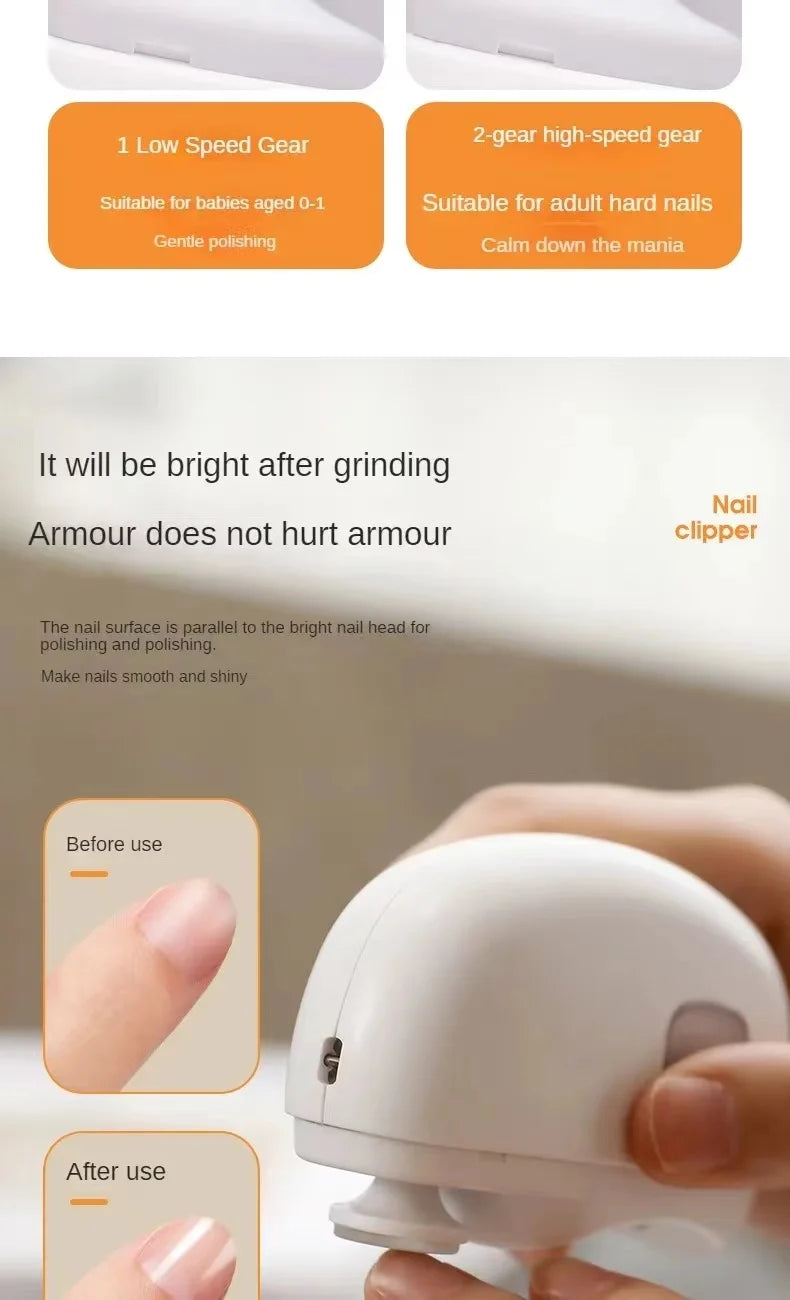 Electric Nail Clipper Grinding and Polishing 2 in 1 Multifunctional Portable Automatic Nail Grinder Electric Manicure Tool Beauty World Shop