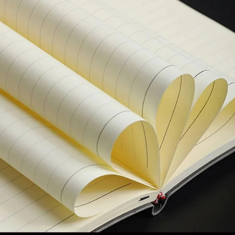 A5 A6 Sheepin Notebook Leather Office Journal Diary Notepad Stationery Student Class Lined NoteBook 160 Pages/240 Pages Beauty World Shop
