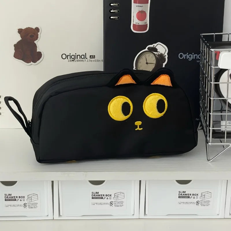 Cute 3D Black Cat Pencil Case-Large Capacity Polyester School Supplies,Cute Cat Lover Gift for Students & Office (Paw Design) Beauty World Shop