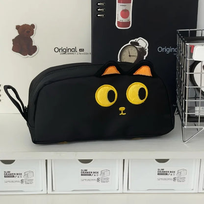 Cute 3D Black Cat Pencil Case-Large Capacity Polyester School Supplies,Cute Cat Lover Gift for Students & Office (Paw Design) Beauty World Shop