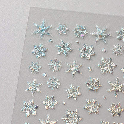 2pc Holographic Christmas Nail Art Stickers Iridescent Laser Snowflake Deer Tree Winter Slider Decals New Year Manicure Supplies Beauty World Shop