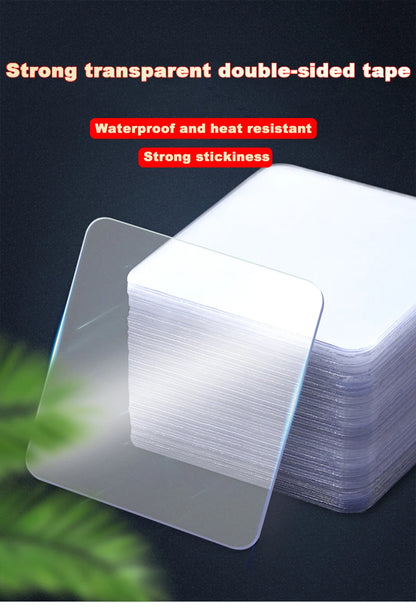 Square Double Sided Tape Super Strong Adhesive Heavy Duty Washable Sticker Pads Removable Waterproof No Trace Mounting Tape Beauty World Shop