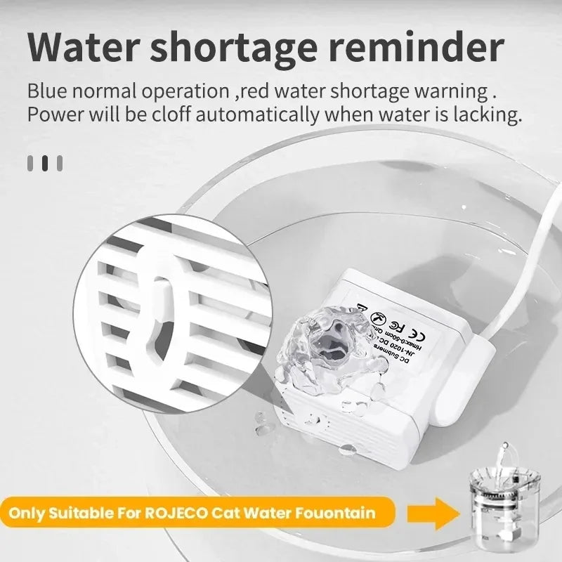 Water Pump Pet Cat Water Dispenser Anti Dry Burning Motor Cat Flower Water Dispenser Water Dispenser Fish Tank Submersible Pump Beauty World Shop