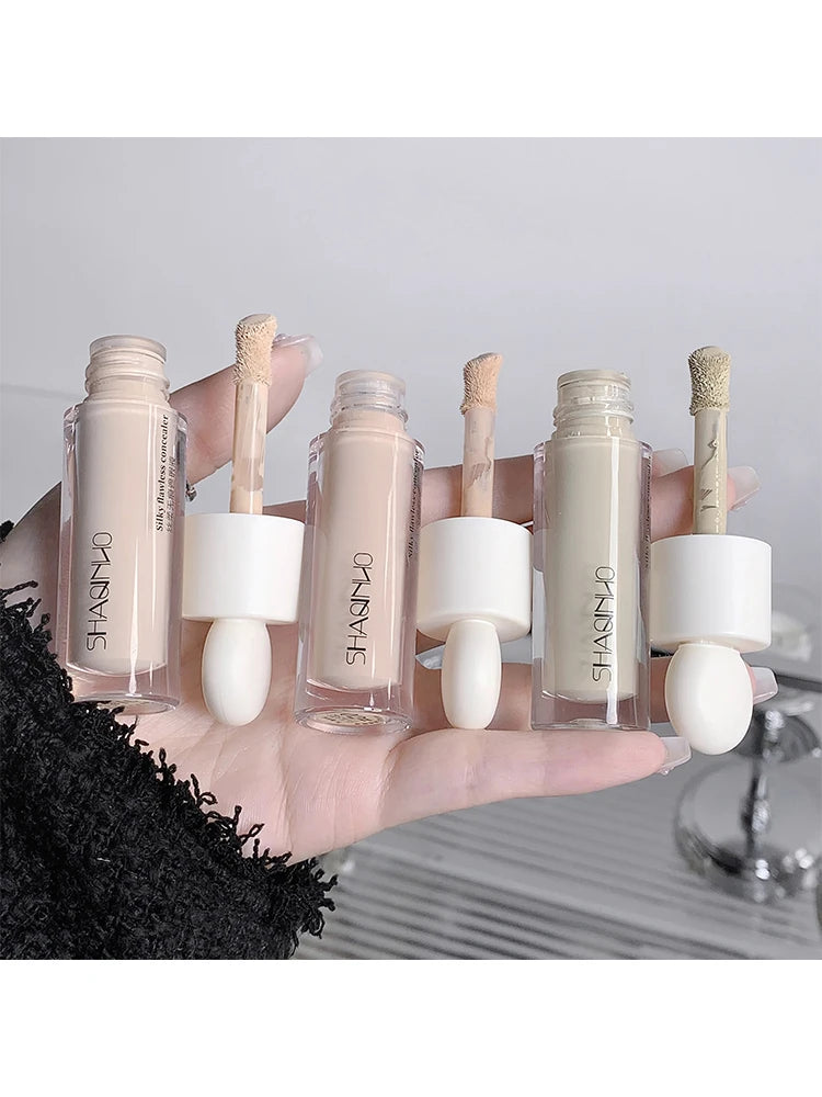 3 Colors Silky Concealer Concealer Cover Acne Marks Spots Dark Eye Circles Face Brightening Skin Whitening Concealer Beauty World Shop