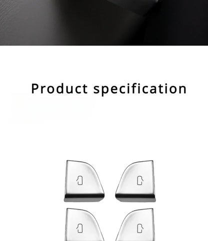 For Tesla Model 3 Highland Model Y Juniper/Launch 2025 Car Open Door Button Stickers 4X Handle Cover Interior Protection Trim Beauty World Shop