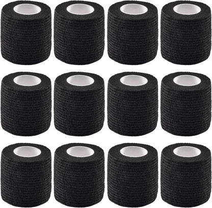 Wholesale Black Tape Tattoo Handle Bandage Anti-slip Athletic Nonwoven Waterproof Disposable Self-adhesive Elastic Bandage Beauty Trend Shop