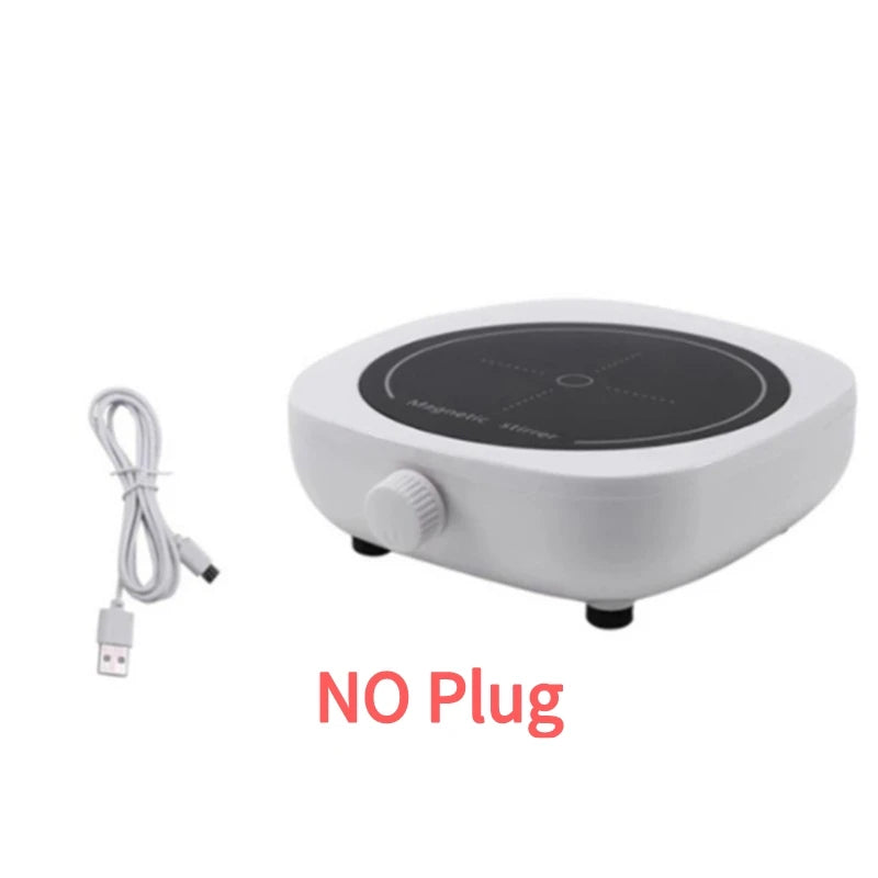 Magnetic Stirrer Mini Lab Stir Mixer Portable Stirrer Plate with Stir Bar 2L 4000RPM for Laboratory (EU/US/UK Plug ) Beauty World Shop