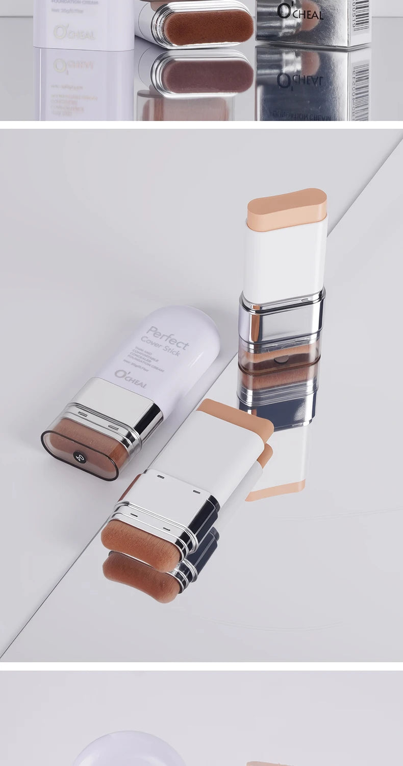O'CHEAL Perfect Cover Stick Thin And Comfortable Concealer Foundation Cream Stick Instant Natural Waterproof Long-lasting Makeup Beauty World Shop