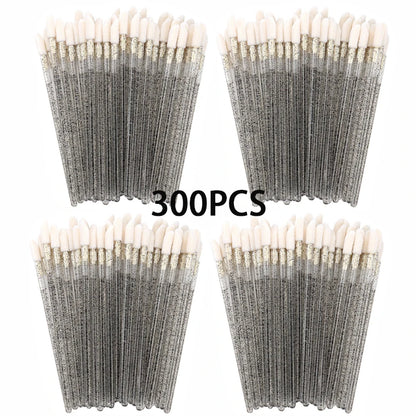 100/300PCS Crystal Lip Brush Lipstick Gloss Applicator Wands Wholesale For Eyelashes Extension Tool Kits Makeup Accessories Beauty World Shop