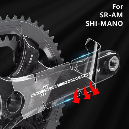 Bicycle Crank Protector Stickers Decals Road Bike Adhesive TPH Film For-SRAM/SHIMAN0 Cycling Crankset Protector Stickers Parts Beauty World Shop