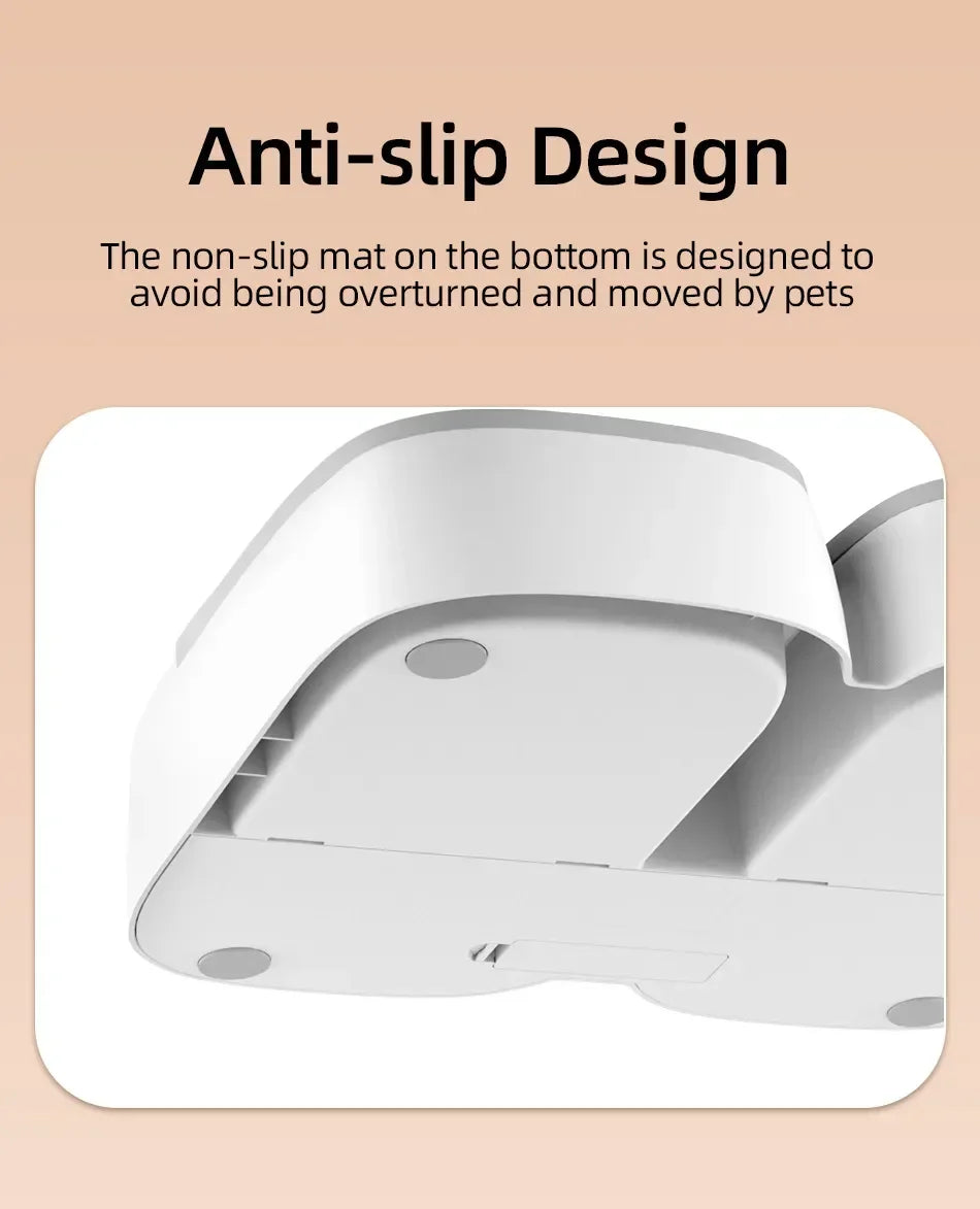 2 Meals Timed Automatic Dog Feeder Dual Bowls Smart Cat Food Dispenser Wet Dry Pet Food Dispenser Pet Feeder Cat Accessories