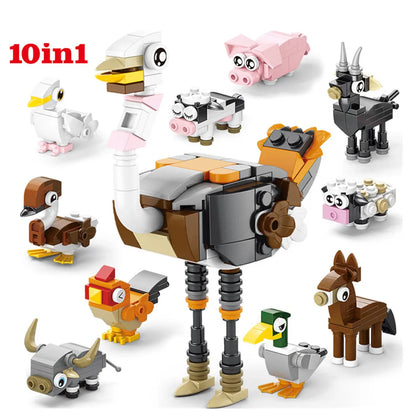 Insect World Animals Scorpion Mantis Ants Spider Birds Marine Animal Building Blocks Toys Desktop Ornaments Bricks Kids Gift Beauty World Shop
