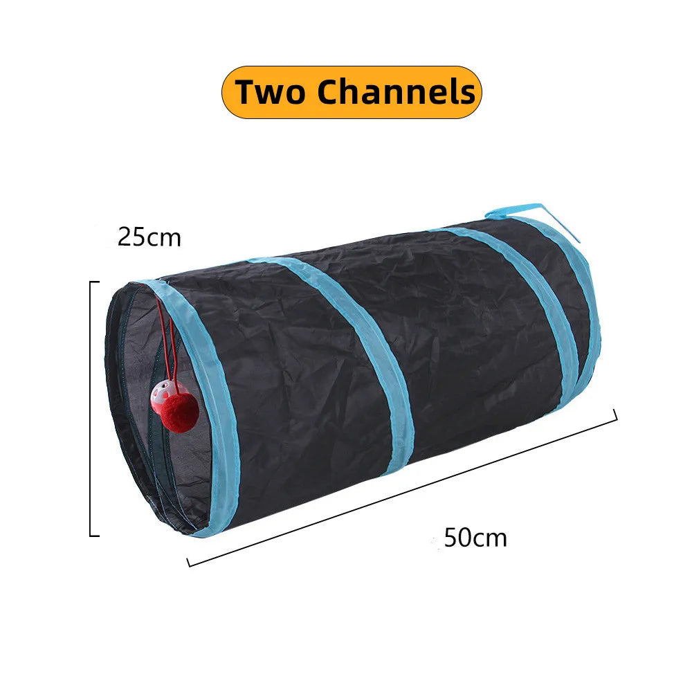 Cat Tunnel Pet Supplies Cat S T Pass Play Tunnel Foldable Cat Tunnel Cat Toy Breathable Drill Barrel for Indoor loud paper Beauty World Shop