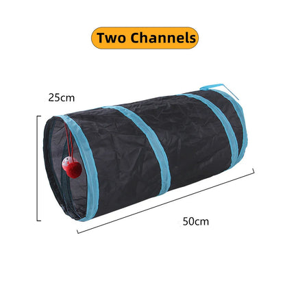 Cat Tunnel Pet Supplies Cat S T Pass Play Tunnel Foldable Cat Tunnel Cat Toy Breathable Drill Barrel for Indoor loud paper Beauty World Shop