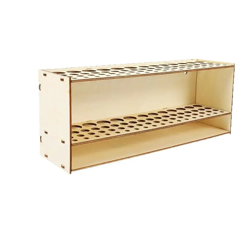 Wooden Brush Holder 67-Slot Premium Double-layer Durable Artist Desk Organizer Pencil Paint Brushes Storage Art Craft Beauty World Shop