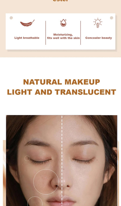 Ocheal BB Cream Air Cushion Compact Make Up Foundation Concealer Cream for Face Cosmetics Makeup Mushroom Head Puff Beauty World Shop