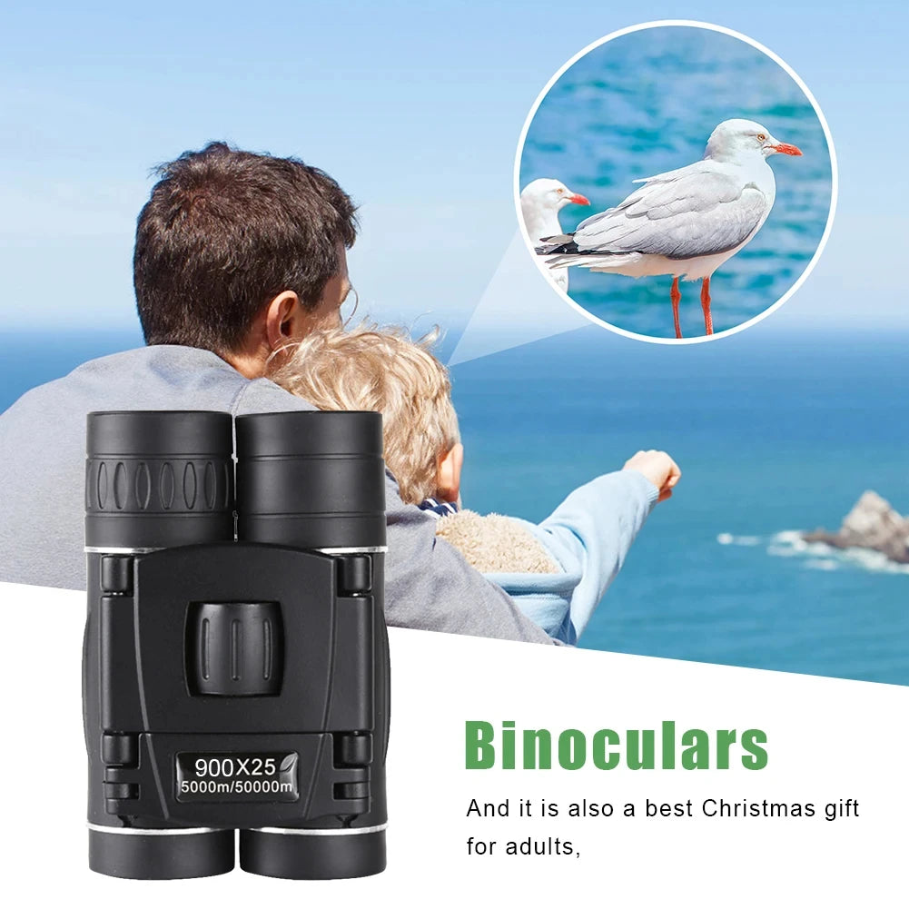 HOMEFISH 900x25 HD Zoom Portable Powerful Binoculars Long Range BAK4 Telescope Jumelles Folding Low Light Binoculars for Hunting Beauty World Shop