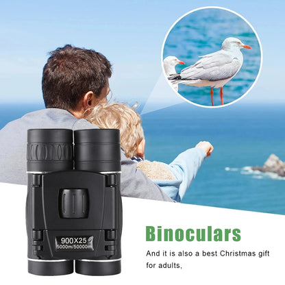 HOMEFISH 900x25 HD Zoom Portable Powerful Binoculars Long Range BAK4 Telescope Jumelles Folding Low Light Binoculars for Hunting Beauty World Shop