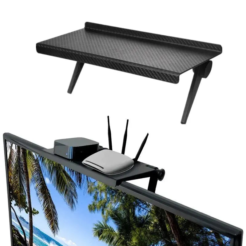 1PC Hot Selling Computer and TV Screen Storage Rack Wireless Router Set-top Box Rack No Perforated Storage Bracket Divine Tool Beauty Fashion