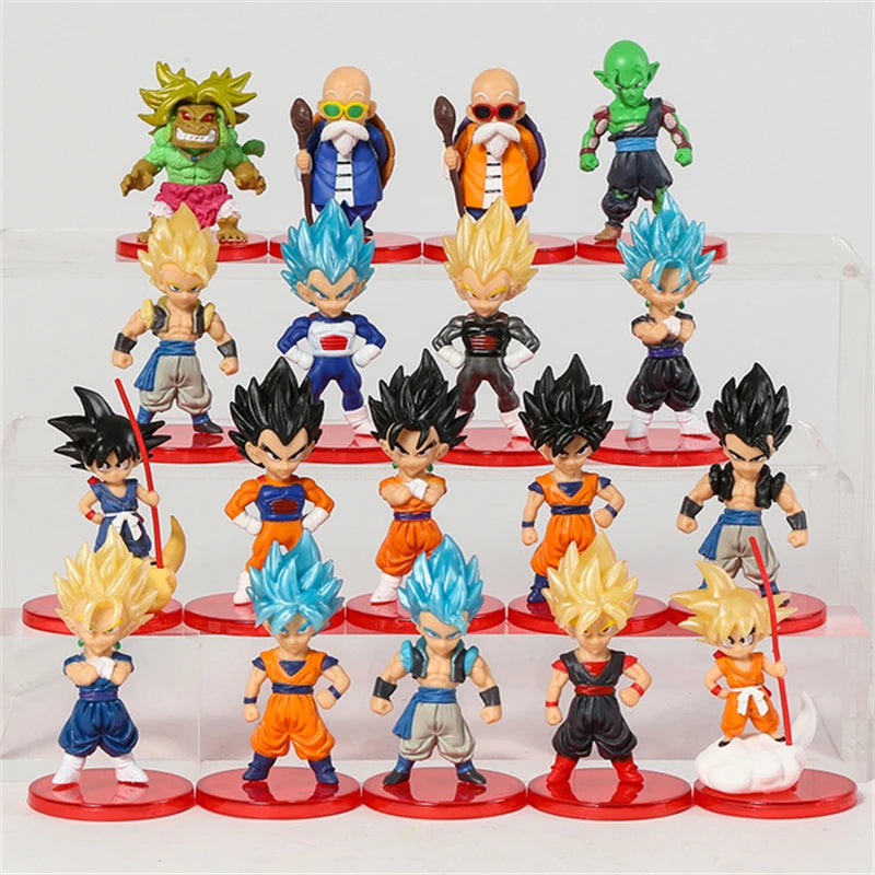 Dragon Ball Z Super Saiyan Son Goku Son Gohan Vegeta Broly Piccolo Majin Buu Action Figure Set Anime Figurines Model Gifts Toys Beauty World Shop