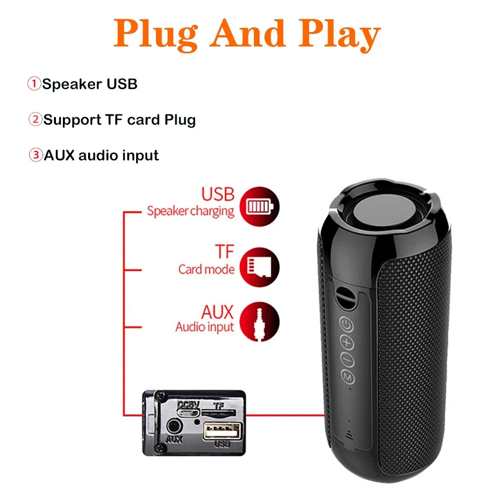 Portable Wireless Bluetooth Speaker Blutooth Music Sound Box For Caixa De Som Blootooth Subwoofer Radio FM Handfree Bass System Beauty World Shop