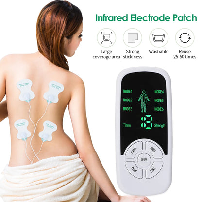HOMEFISH Muscle Therapy Stimulator 6 Modes Tens Unit Machine Meridian Physiotherapy Pulse Abdominal Prostate Body Massager Beauty World Shop