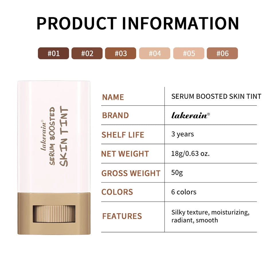 Foundation Skin Tint Balm Skin Tint Stick Waterproof Nourishing Solid Tinted Serum  Face Tinted Face Contour Stick Makeup Beauty World Shop