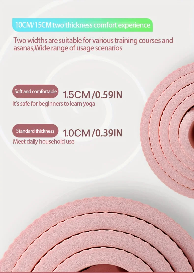 10/15MM Thick NBR Yoga Mats Anti-slip Sport Fitness Mat Blanket For Exercise Yoga And Pilates Gymnastics Mat Fitness Equipment Beauty World Shop