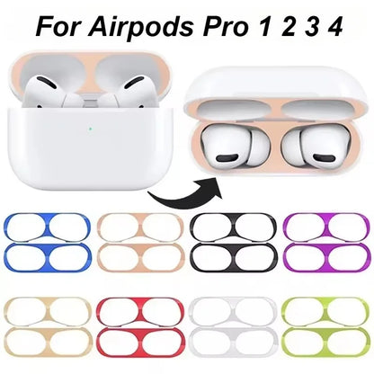 Dust-proof Scratchproof Sticker for Airpods Pro 1 2 3 4 Dust Guard Protective Earphone Film for AirPods 2/1/pro Cover Stickers