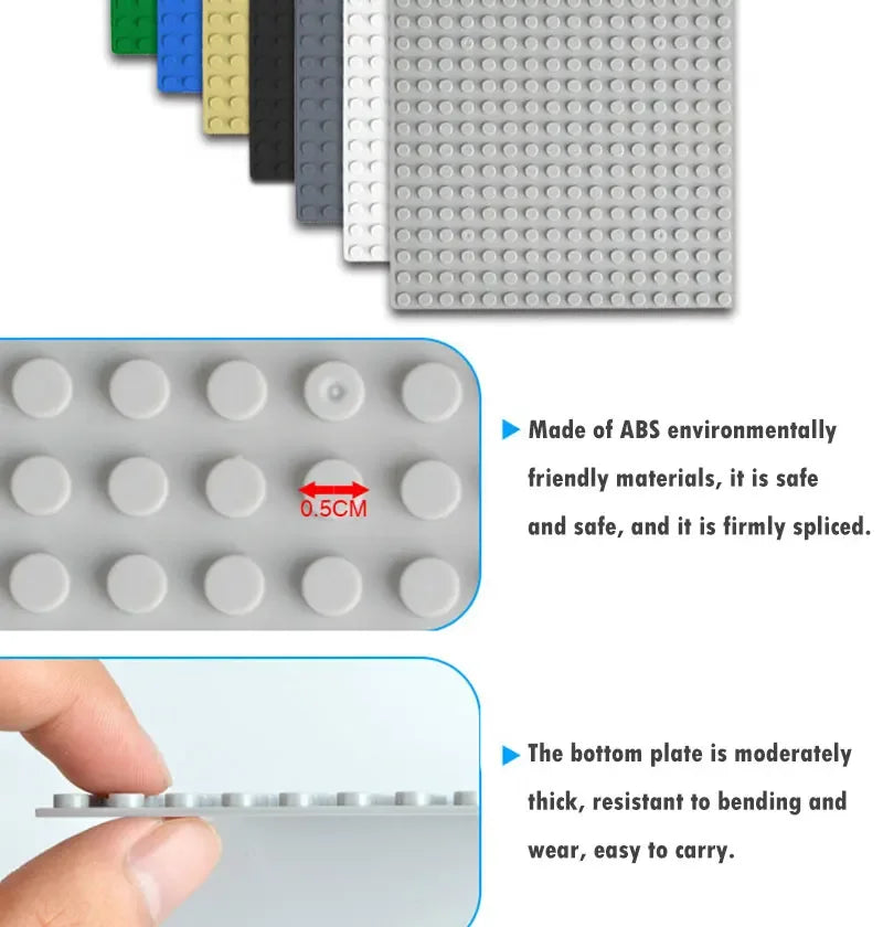 Classic Base Plates 32x32x16x16 Dots MOC DIY Plastic Bricks Baseplates City Dimensions Building Blocks Figures Construction Toys Beauty Fashion