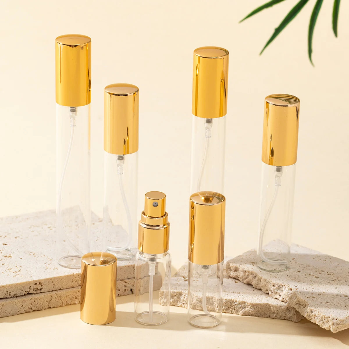 Wholesale 35/Piece 5ml 10ml 15ml Local Tyrant Gold Transparent Glass Thickened Spray Bottle Mini Perfume Bottle Travel Size Beauty World Shop