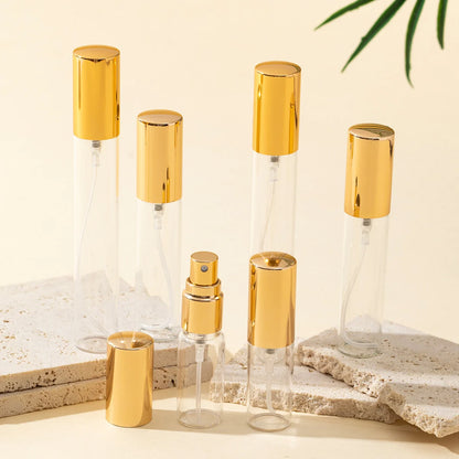 Wholesale 35/Piece 5ml 10ml 15ml Local Tyrant Gold Transparent Glass Thickened Spray Bottle Mini Perfume Bottle Travel Size Beauty World Shop