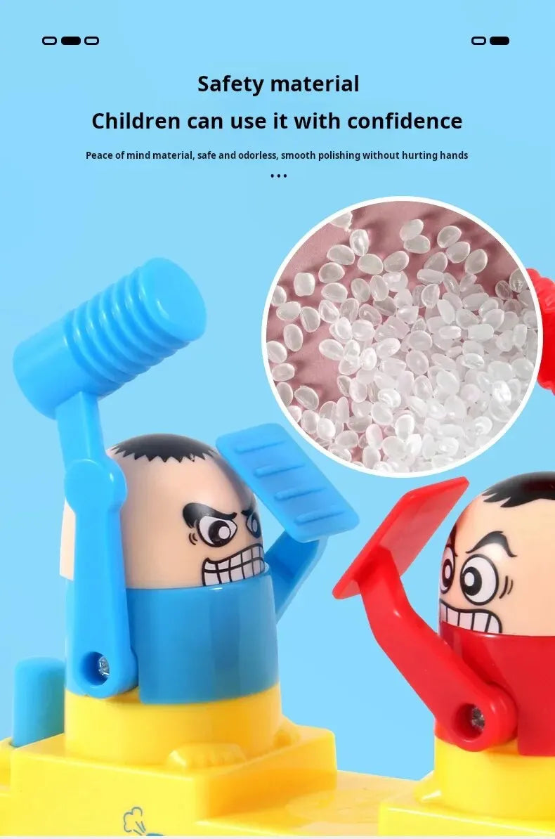 Mini Children's Head Knocking Little Man Fighting Red and Blue Attack and Defense Twin Parent Child Finger Fighting Game Machine Beauty Fashion