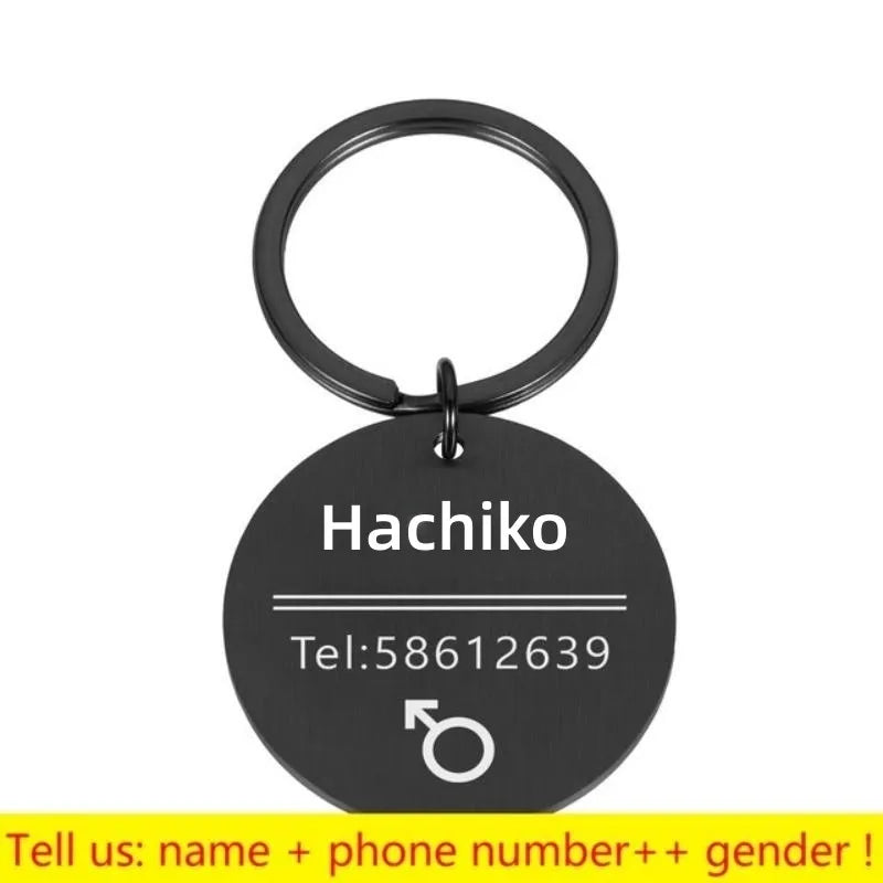Personalized Engraved Cat Dog Pet ID Tag Dogs Anti-lost Collar Charm Engraving Pet Name Collar for Puppy Cats Collar Accessories