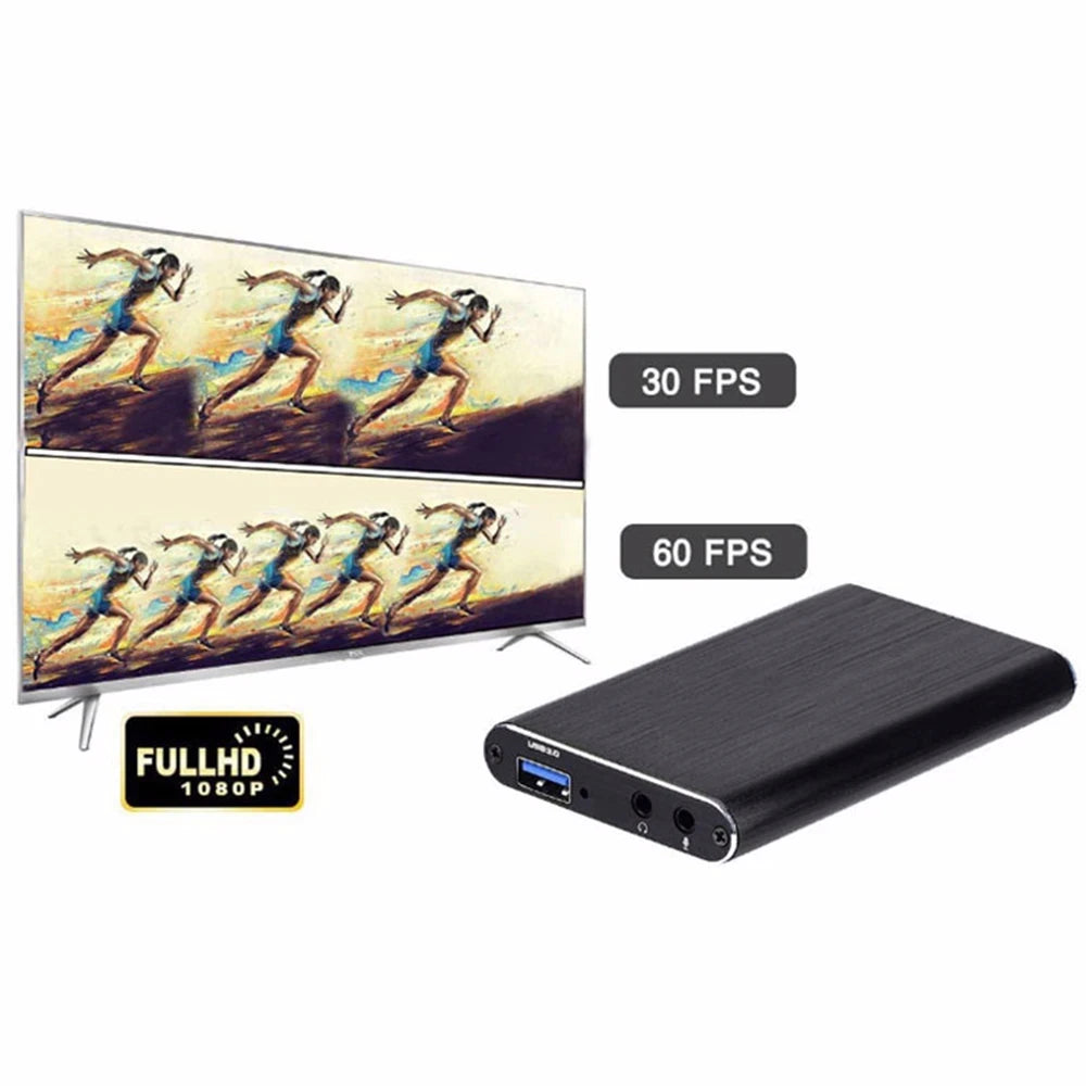 4k 1080p 60fps Hd Video Capture Card HdTV Camera Recording Box - Compatible With Usb 3.0pc Live Streaming Grabber Recorder Beauty World Shop