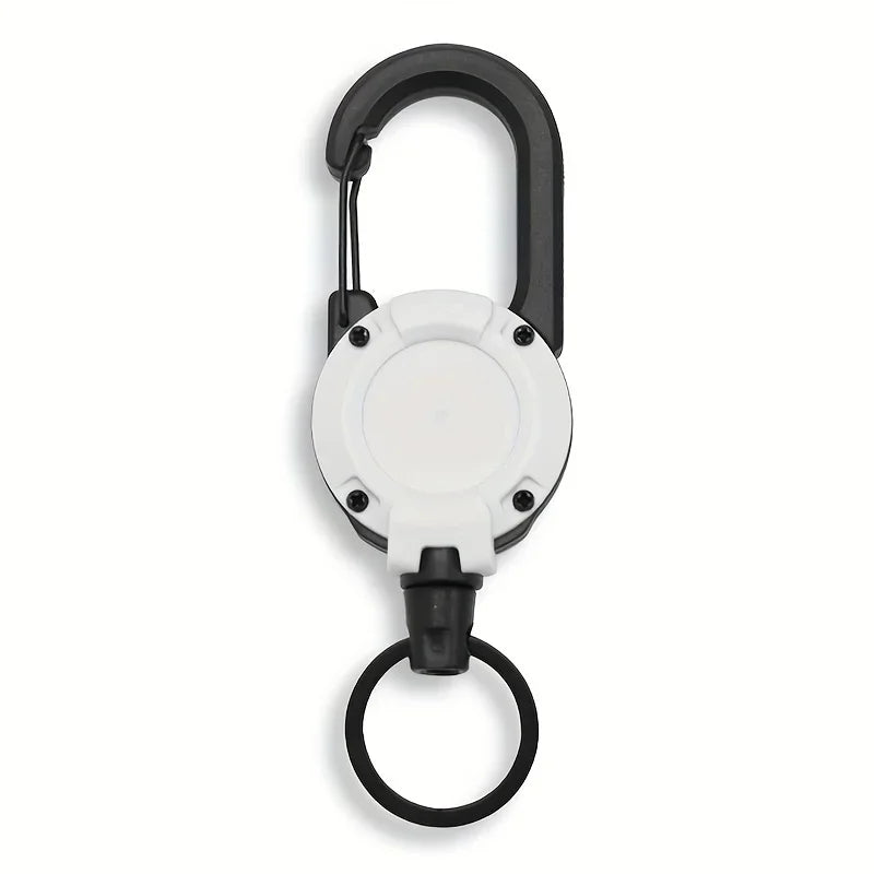 1/2/4pcs Extendable Retractable Holders Keychain Badge Reels Heavy Duty Clip With Carabiner Key Chain For Men Outdoor Bags Beauty Fashion