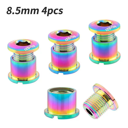 MUQZI 4/5PCS Chainring Bolts Single Double Chainring Screws Mountain Road MTB Bike Crank Bolts 6.5/8.5mm Beauty World Shop
