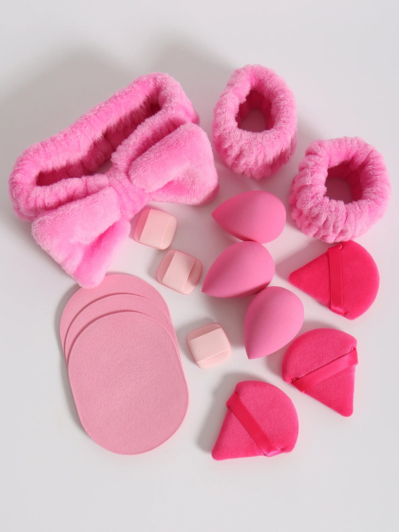 15 件套 Cosmetic Puff Makeup Sponge Blender Beauty Egg Foundation Sponges Puff Wash Face Headband Wristband Make up Accessories Beauty World Shop