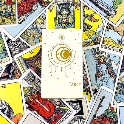 Hot-selling Tarot Cards Deck 78Pcs For Easy Beginners Fate Fortune Telling Divination Party Tabletop Board Game ,Holiday Games Beauty World Shop