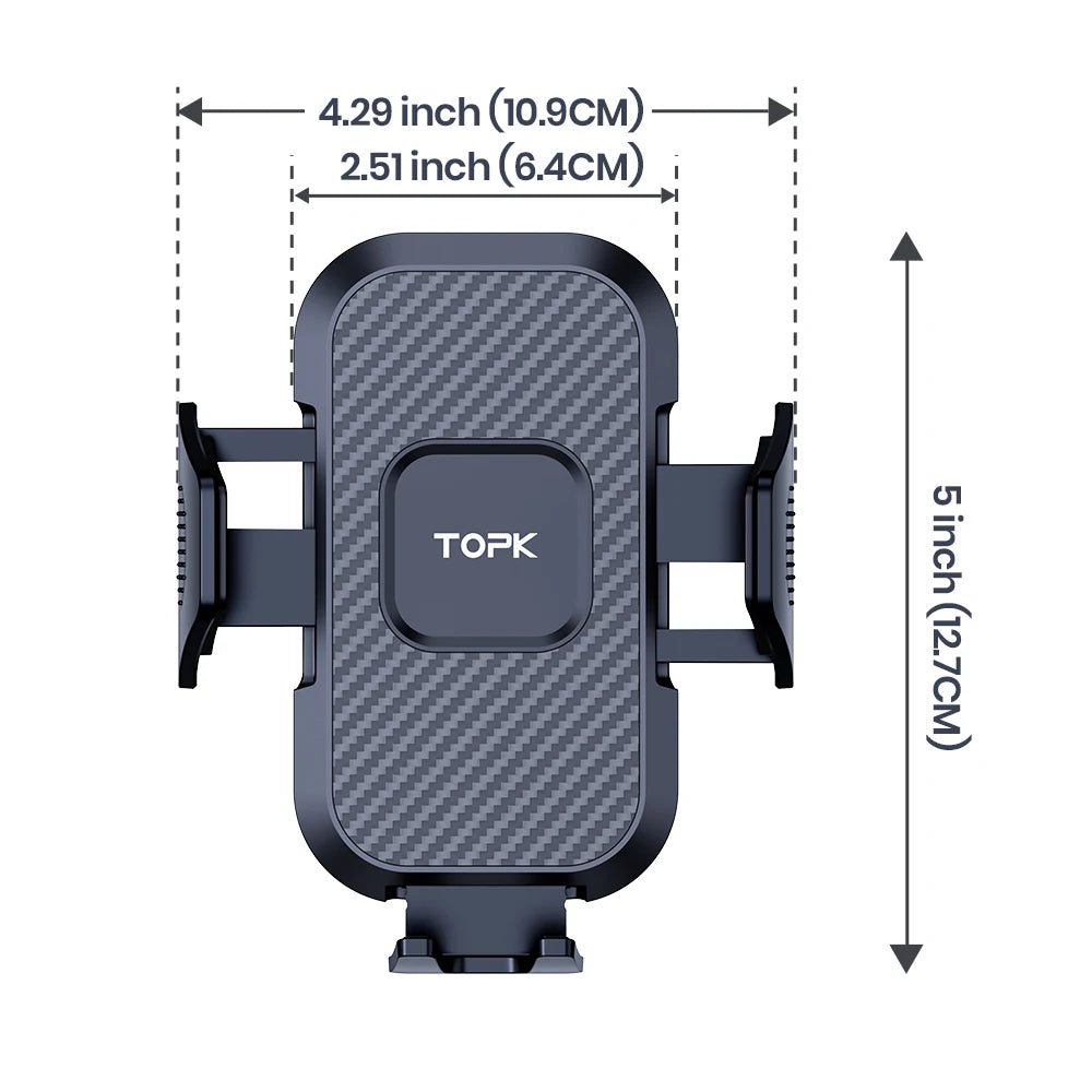 Car Phone Holder Mount,TOPK Upgrade Auto Locking Universal Phone Stand Holder with Hook Clip for Car Air Vent for iPhone Samsun Beauty World Shop